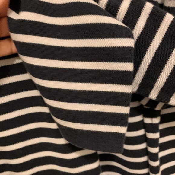 Vince Women's Blue White Stripes Long Sleeve Sweater Top Size Large - Picture 5 of 5